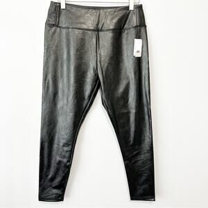 BP black faux leather pants size 2X NWT new stretch skinny XXL